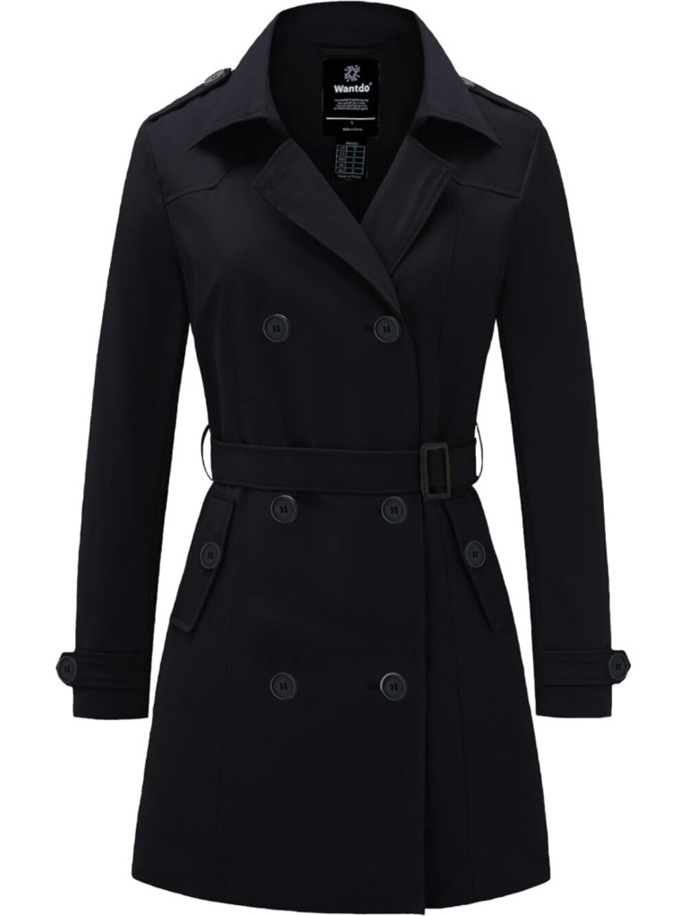 Chic Women's Classic Trench Coat with Belt | Stylish Lapel Outerwear